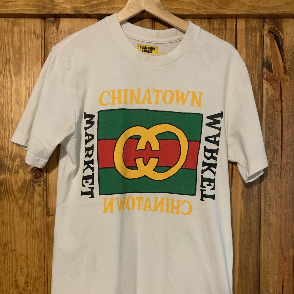 White Chinatown Market Gucci Short Sleeve T-Shirt
